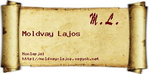 Moldvay Lajos névjegykártya